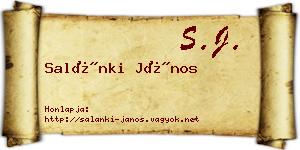 Salánki János névjegykártya